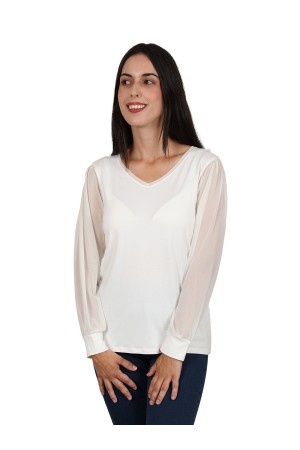 T-Shirt Multicolored Flowers Embroidered| M47 Modas Benidorm