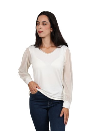 T-Shirt Multicolored Flowers Embroidered| M47 Modas Benidorm