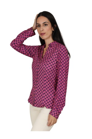 Viscose Shirt Lettering Print | M47 Modas Benidorm