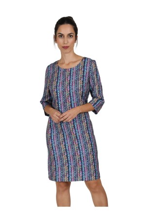 Midi Dress Flared Cut Seventies Print| M47 Modas Benidorm