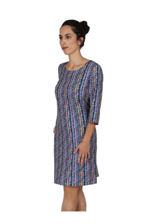 Midi Dress Flared Cut Seventies Print| M47 Modas Benidorm
