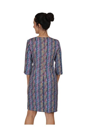 Midi Dress Flared Cut Seventies Print| M47 Modas Benidorm