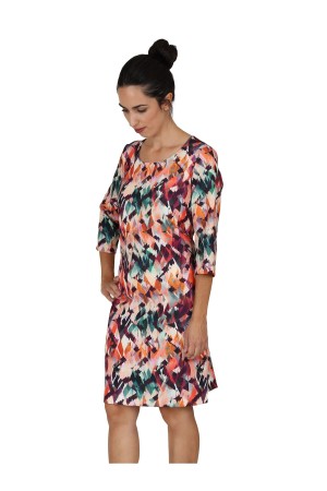 Midi Dress Flared Cut Seventies Print| M47 Modas Benidorm