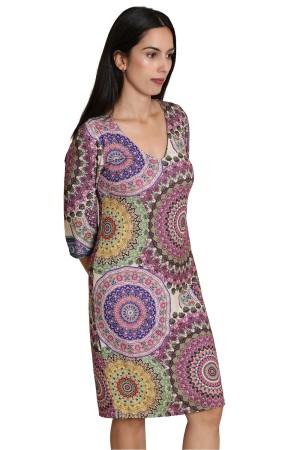 Midi Print  Dress| M47 Modas Benidorm