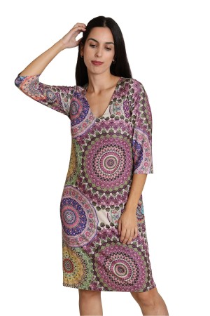 Midi Print  Dress| M47 Modas Benidorm