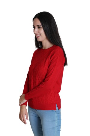 Sweater V Neckline Geometric Jacuard| M47 Modas Benidorm