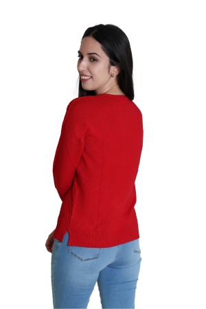 Sweater V Neckline Geometric Jacuard| M47 Modas Benidorm