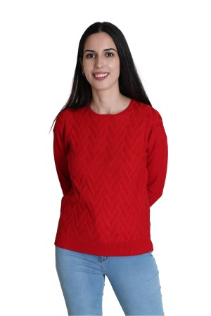 Sweater V Neckline Geometric Jacuard| M47 Modas Benidorm