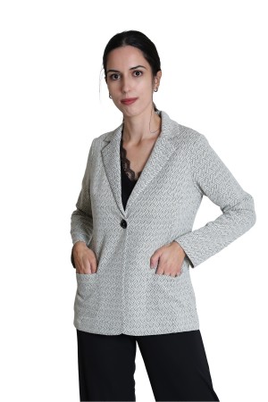 Straight-Cut Crepe Blazer| M47 Modas Benidorm