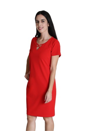 Vestidos Rectos | Vestido Midi Crepe | M47 Modas