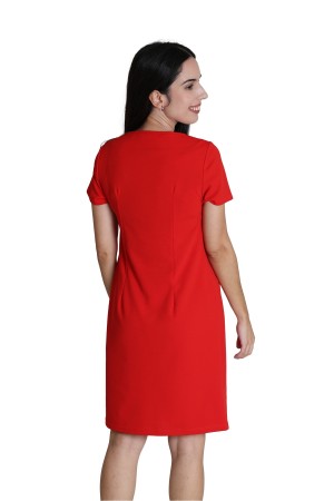 Vestidos Rectos | Vestido Midi Crepe | M47 Modas