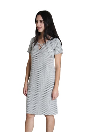 Straight Dress Vintage-Inspired Print| M47 Modas Benidorm