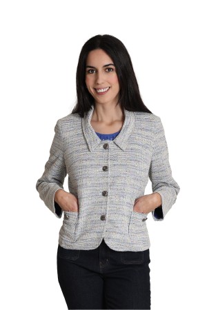 Printed Round Neck Jacket | M47 Modas Benidorm
