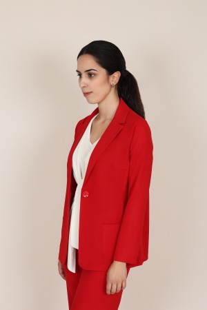 Straight-Cut Crepe Blazer| M47 Modas Benidorm