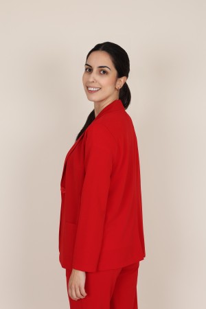 Straight-Cut Crepe Blazer| M47 Modas Benidorm