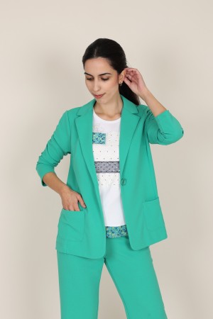 Straight-Cut Crepe Blazer| M47 Modas Benidorm