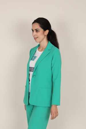 Straight-Cut Crepe Blazer| M47 Modas Benidorm