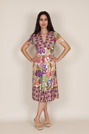 Vestido Midi Estampado | Vestido Punto|  M47 modas Benidorm