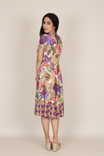 Vestido Midi Estampado | Vestido Punto|  M47 modas Benidorm