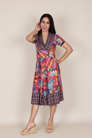 Vestido Midi Estampado | Vestido Punto|  M47 modas Benidorm