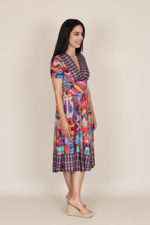 Knit Shirt Polka Dots Long Dress| M47 Modas Benidorm