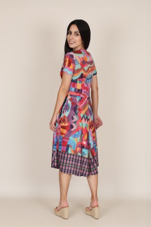 Vestido Midi Estampado | Vestido Punto|  M47 modas Benidorm