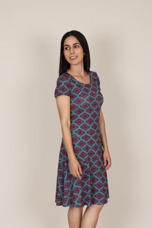 Flowy Midi Dress Pretty Woman Style  M47 Modas