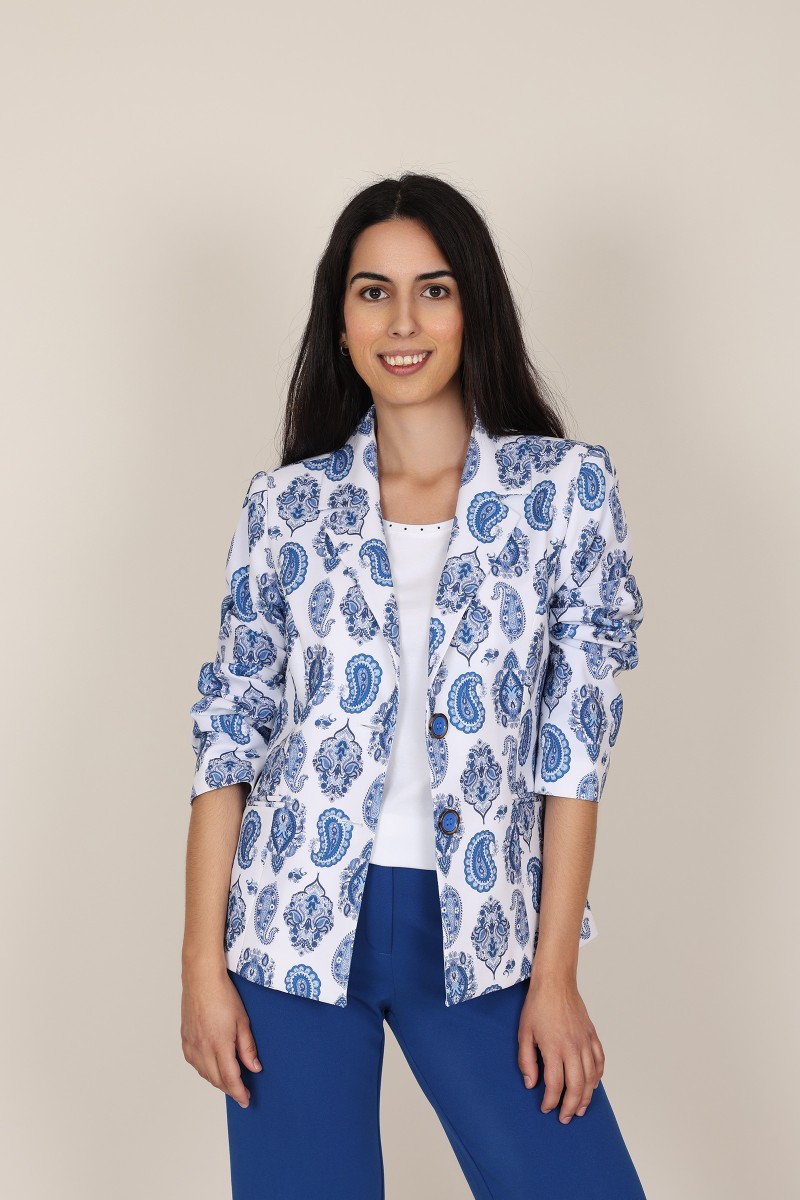 Straight-Cut Crepe Blazer| M47 Modas Benidorm
