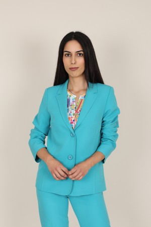 Straight-Cut Crepe Blazer| M47 Modas Benidorm