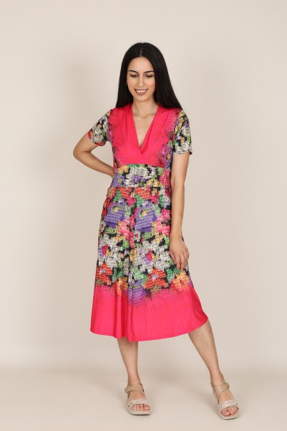 Knit Shirt Polka Dots Long Dress| M47 Modas Benidorm