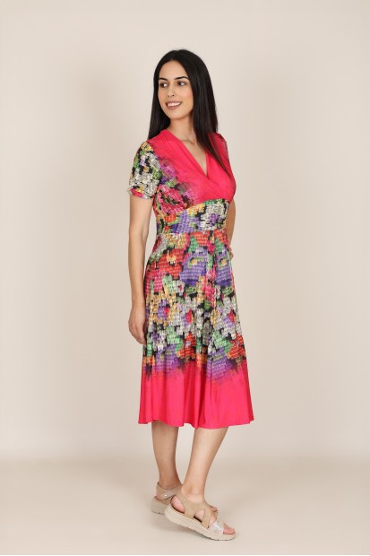 Knit Shirt Polka Dots Long Dress| M47 Modas Benidorm