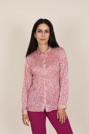 Blusa Plisada| Camisa Estampada| M47 Modas Benidorm