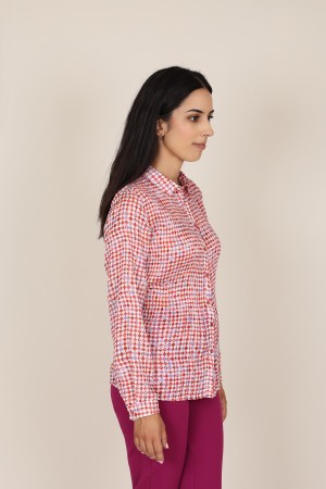 Blusa Plisada| Camisa Estampada| M47 Modas Benidorm