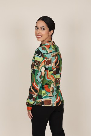 Camisa de Mujer| Camisa Viscosa Eco Estampada| M47 Modas Benidorm