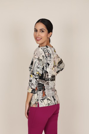 Printed t-shirt in Eco viscos| M47 Modas Benidorm