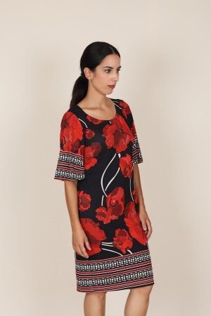 Vestido Midi Invitada| Vestido Estampado| M47 Modas Benidorm