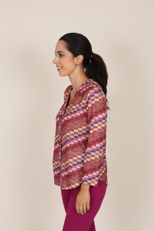 Camisa de Punto de Mujerr| Camisa Estampada|  M47 modas Benidorm