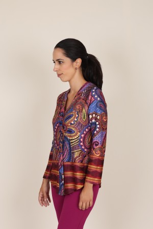 Camisa de Punto de Mujerr| Camisa Estampada|  M47 modas Benidorm