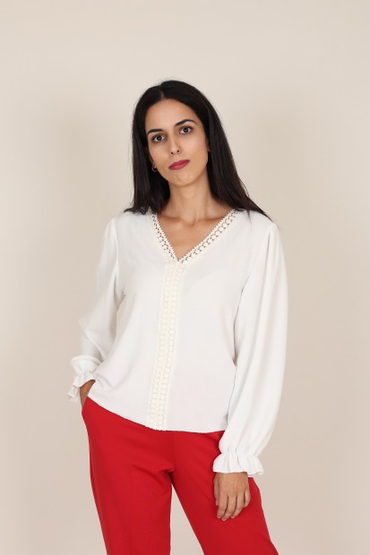 Blusa Crochet Liso| Blusa Evento| M47 Modas Benidorm