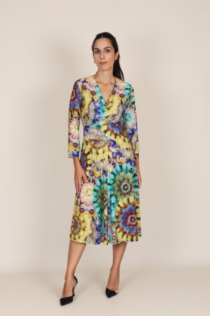Knit Shirt Polka Dots Long Dress| M47 Modas Benidorm