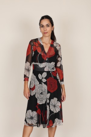 Vestido Midi Estampado | Vestido Punto|  M47 modas Benidorm