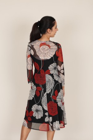 Vestido Midi Estampado | Vestido Punto|  M47 modas Benidorm