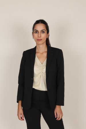 Straight-Cut Crepe Blazer| M47 Modas Benidorm