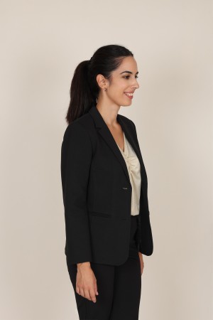 Straight-Cut Crepe Blazer| M47 Modas Benidorm