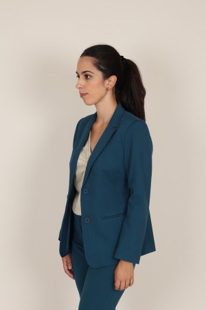 Straight-Cut Crepe Blazer| M47 Modas Benidorm
