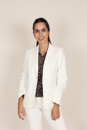 Straight-Cut Crepe Blazer| M47 Modas Benidorm