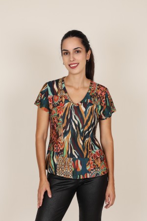Camisetas y Tops de Mujer| Camiseta Animal Print| M47 Modas Benidorm