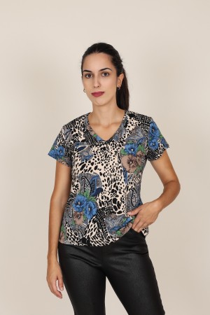 Camisetas y Tops de Mujer| Camiseta Animal Print| M47 Modas Benidorm
