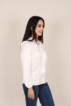 Camisa Blanca de Mujer| Camisa Algodón Orgánico| M47 Modas Benidorm