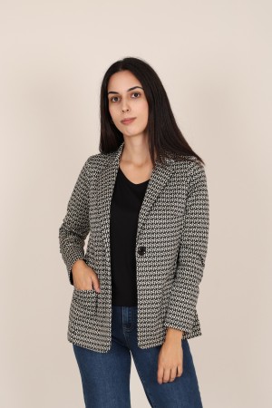 Straight-Cut Crepe Blazer| M47 Modas Benidorm